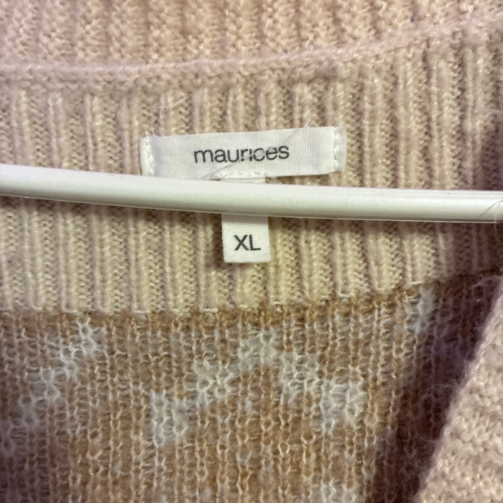 Maurices Beige and Black Patterned Cardigan - Picture 2 of 3